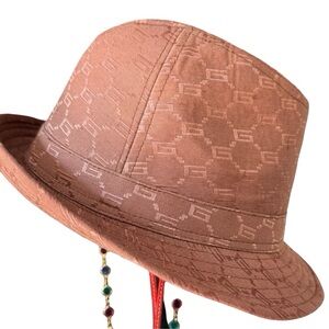 Vintage Quilted Rain Bucket Hat – Women’s Size M – dusty rose